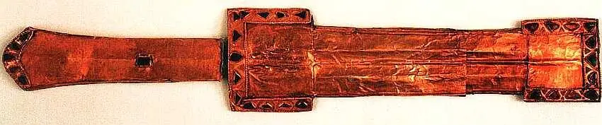 Обкладка ножен и рукояти кинжала Северная Осетия село Брут курган 2 V век - фото 8