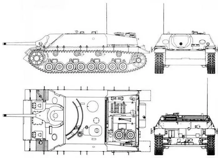 Jagdpanzer IV Для npoтивотанковой САУ Jagdpanzer IV был характерен низкий - фото 101