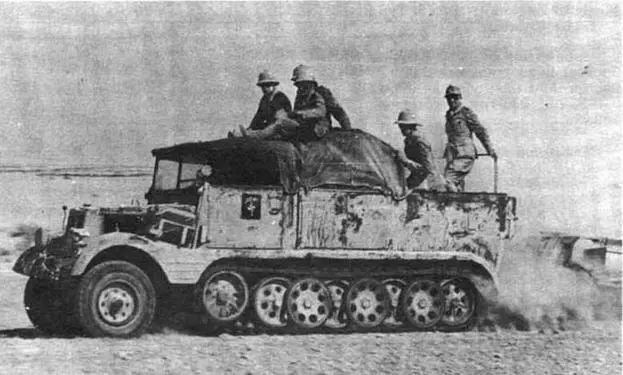 Артиллерийский 3тонный полугусеничный тягач SdKfz11 в частях Африканского - фото 188