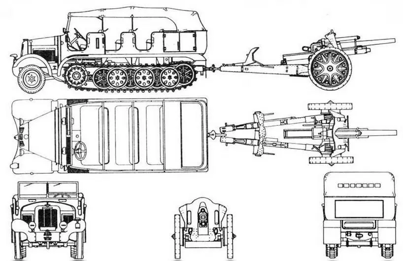 SdKfz6 Пятитонные полугусеничные тягачи нашли наиболее широкое применение в - фото 191
