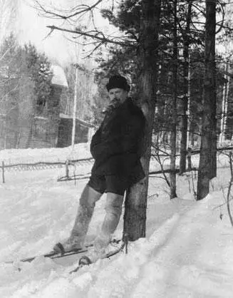 На лыжах Сверху Михаил Несторович и Коля Снизу Георгий Несторович - фото 102