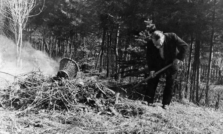 Весна 1950 г Георгий Несторович собирается сжечь мусор Георгий Несторович у - фото 196