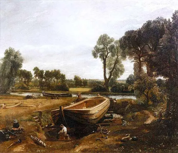Джон Констебль 17761837 Строительство лодки во Флэтфорде 1815 Холст масло - фото 46