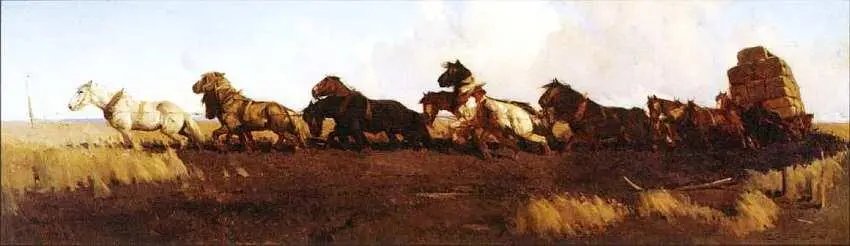 Джордж Вашингтон Ламберт 18731930 Через поля чернозема 1899 Холст масло - фото 38