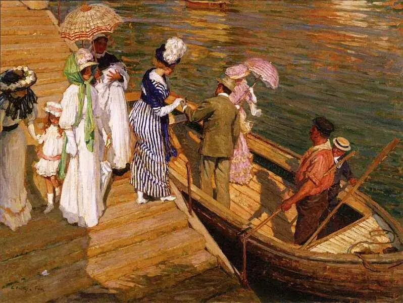 Эммануэль Филипс Фокс 18651915 Переправа Около 19101911 Холст масло - фото 42