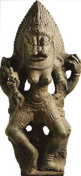 Индия Богиня Пратянгира XII век Камень 1251x559x305 В индуистской - фото 12