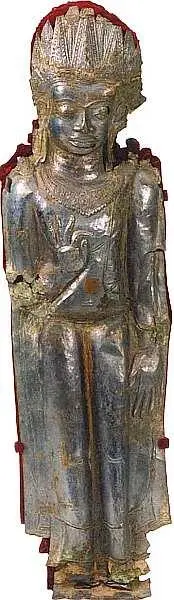 Таиланд Коронованный Будда Около 12001292 Серебро 586x158x3 Древнее - фото 15
