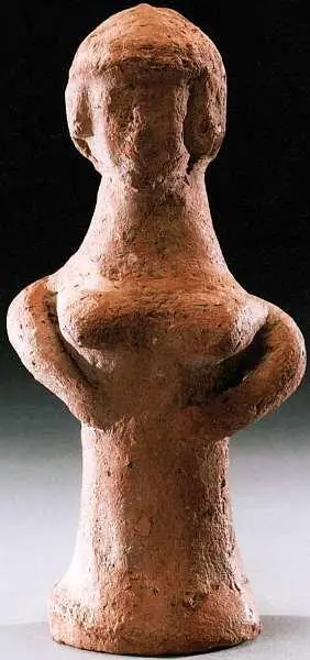 Неизвестный мастер Фигурка женщины 800700 до н э Обожженная глина ручная - фото 7
