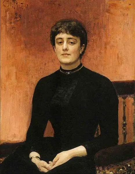 Илья Ефимович Репин Портрет Елизаветы Званцевой 1889 Фердинанд фон Райт - фото 12