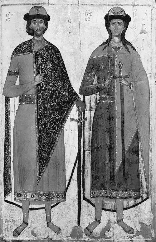 Князья Борис и Глеб Икона середины XIV в Таким образом Ярослав худо - фото 33