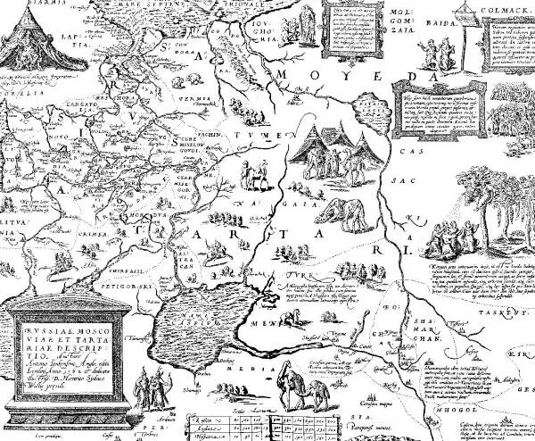 Карта России Антония Дженкинсона 1562 г Воевода Молдавский Петр Стефанович - фото 158