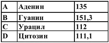 Вурф молекулярных масс системы азотистых оснований нуклеотидов равен 13 и - фото 46