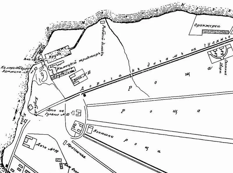 Восточная часть Крестовского острова в районе Немецкого трактира 1849 - фото 180