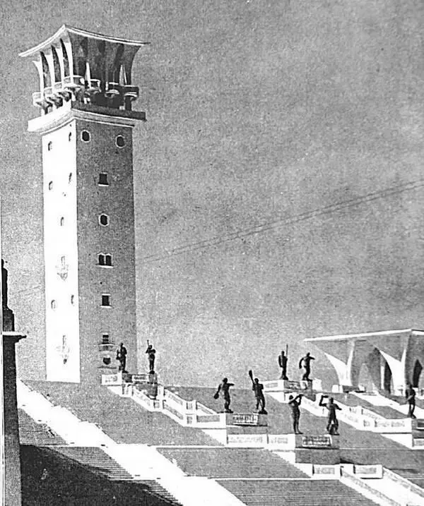Башня для комментаторов по проекту Никольского 1930е гг Вокруг футбольного - фото 229