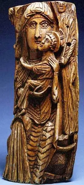 Неизвестный мастер Богоматерь с Младенцем VIIVIII века Слоновая кость - фото 15