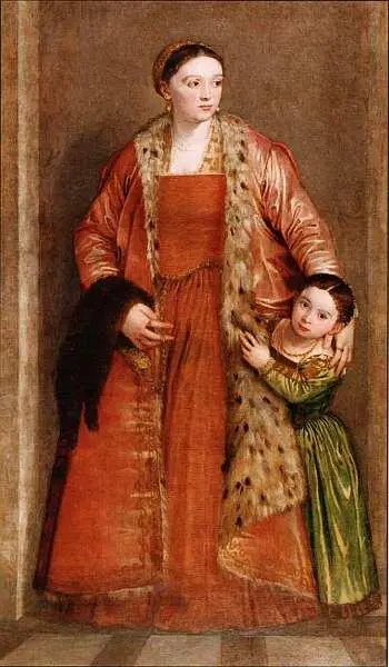 Паоло Веронезе 15281588 Портрет Ливии да Порто Тьене и ее дочери Дейдамии - фото 37