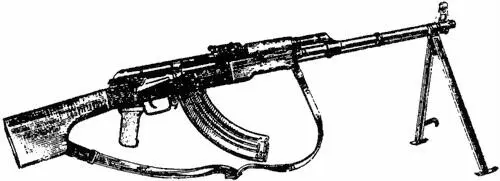 б Рис 1Общий вид ручного пулемета Калашникова РПК а с барабанным - фото 2