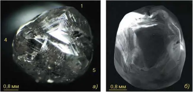 Рис 510 Трансформированный кристалл алмаза 1 4 5 конуса на вершинах - фото 48