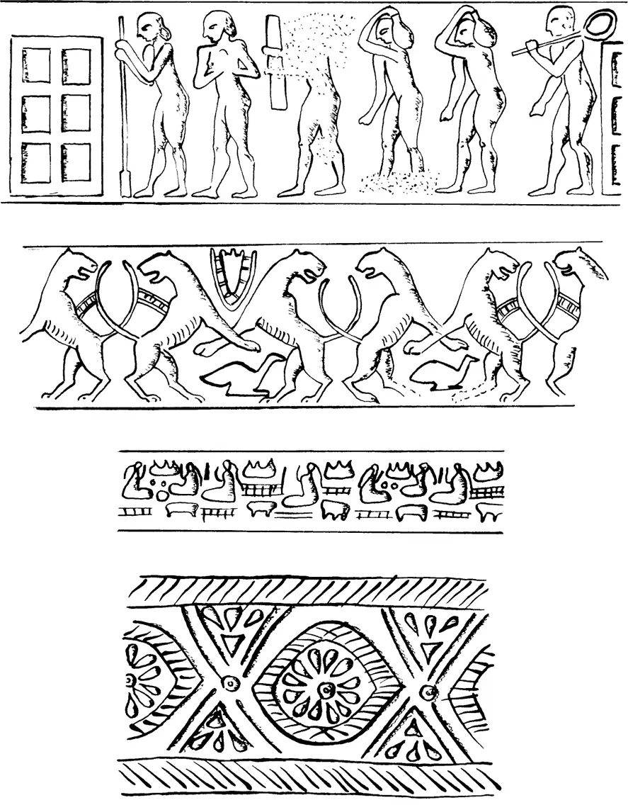 Рис 10 Оттиски печатей протописьменного периода На рельефных изображениях - фото 12