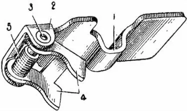 Рис 46Ползун с верхними пальцами 1 изгиб 2 проушина 3 ось 4 - фото 48