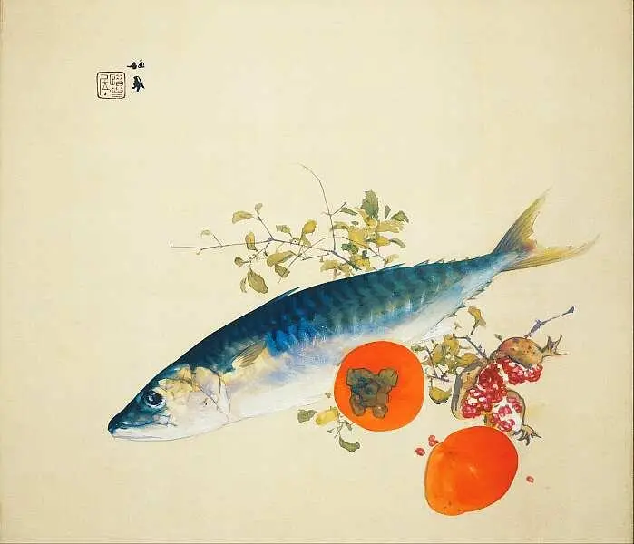 Такэути Сейхо 18641942 Осенью жиреет рыба и созревают дикие фрукты 1925 - фото 27