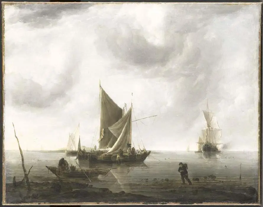 Корабли на якоре в спокойном море 1679 Cappelle Jan van de Первоначально со - фото 36