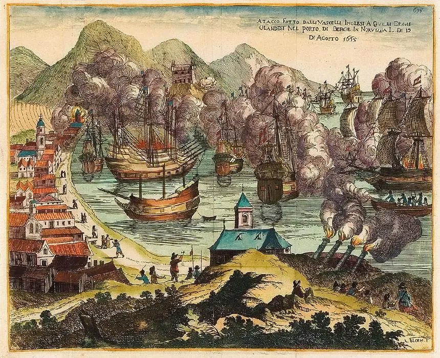 Нападение на норвежский порт Берген 12 августа 1665 года Тем временем - фото 39