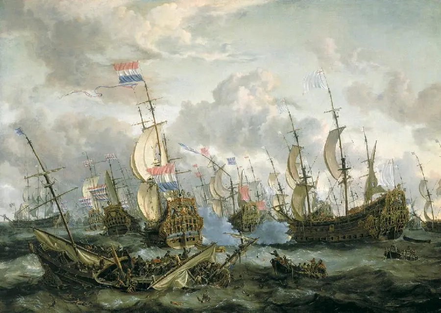 Сражение второй англоголландской войны 14 июня 1666 Особо долгой была - фото 47