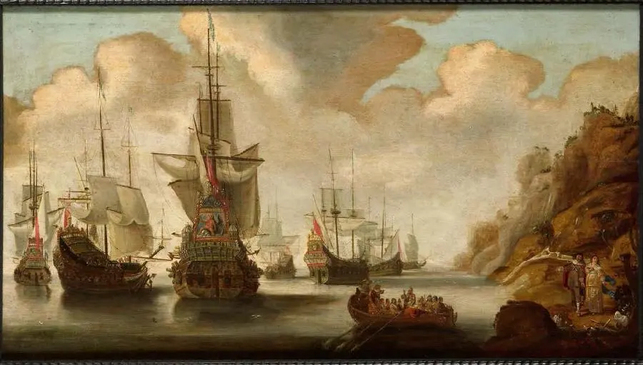 Французская эскадра у скалистого берега 1676 Bellevois Jacob Adriaensz - фото 50