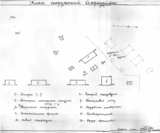 План липецкого аэродрома 1931 г Схема размещения объектов на липецком - фото 32