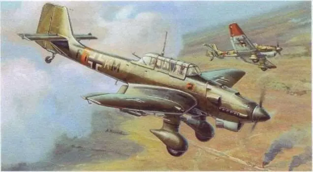 Ju87 12 Бой с группой Ме109 преследующих наших бомбардировщиков Сбил 1 - фото 10