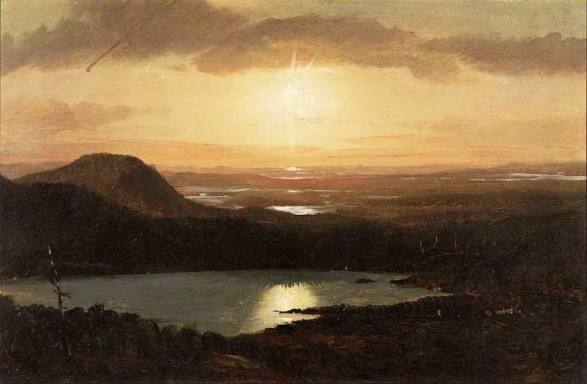 Фредерик Эдвин Чёрч 18261900 Орлиное озеро 18501860 Картон масло графит - фото 76
