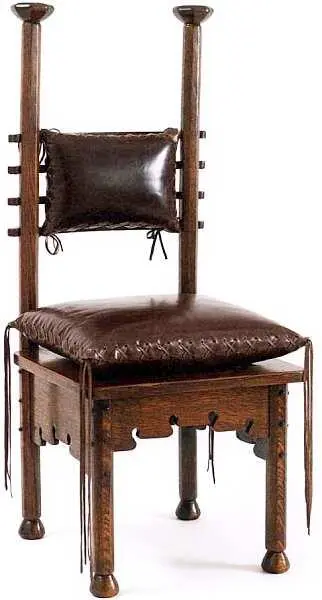 Чарльз Рольфс 18531936 Стул 1901 Дуб кожа 120x51х61 Этот крепкий - фото 98