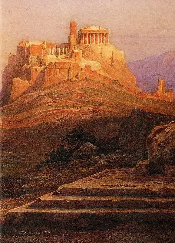 Карл Фридрих Вернер 18081894 Храм Афины Ники Аптерос Вид с северовостока - фото 81