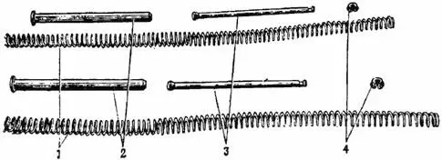 б Рис 2ЗВозвратные пружины а в собранном виде б в разобранном виде 1 - фото 28