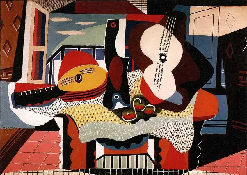 Пабло Пикассо 18811973 Мандолина и гитара 1924 Холст смешанная техника - фото 24