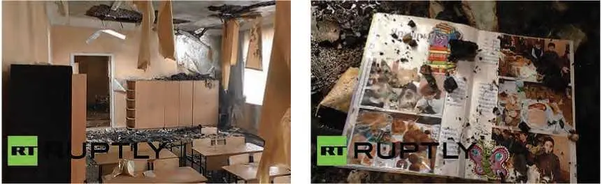 На фото разрушенная 28 августа 2014 г украинскими обстрелами школа 33 в - фото 59