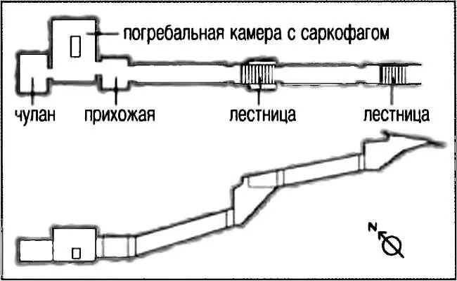 Рис В64 План гробницы фараона Ая в западной долине в 2 км от Долины царей - фото 69