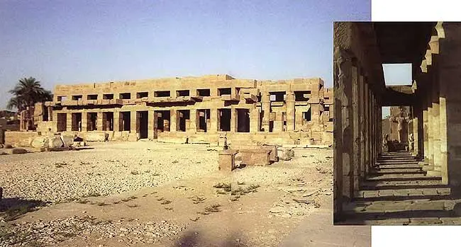 Карнакский храм Дальний двор храма Фотография 2002 года Священное озеро в - фото 224