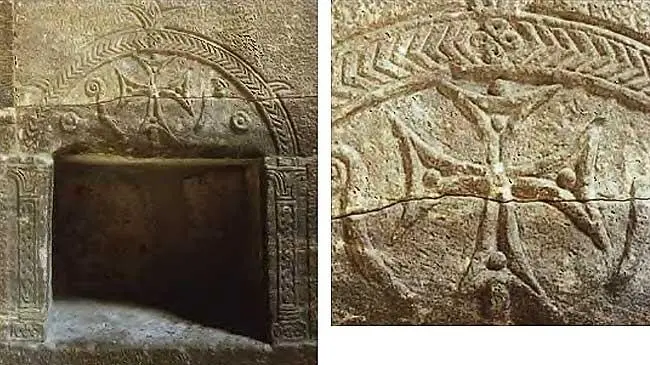 Христианский крест в храме на острове Филе Фотографии 2002 года - фото 344