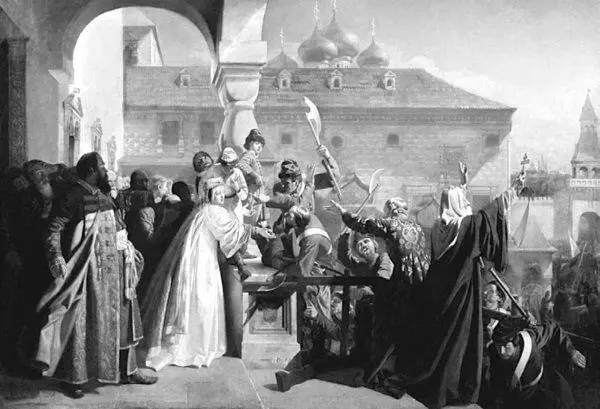 Царица Наталья Кирилловна показывает Ивана V стрельцам чтобы доказать что он - фото 57