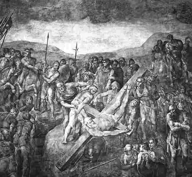 149 Микеланджело Распятие апостола Петра Ватикан Капелла Паолина 149а - фото 190