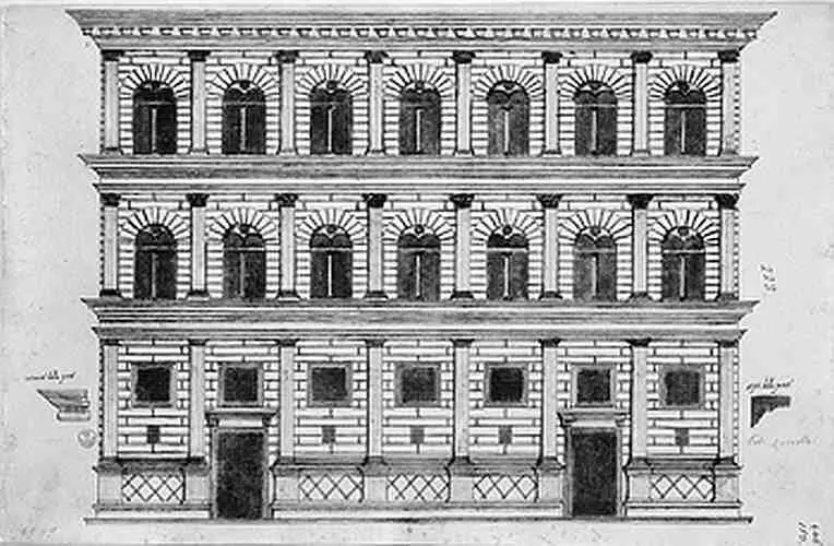 113 Флоренция Palazzo Rucellai В отношении расчленения на прекрасные детали - фото 115
