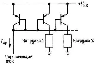 Рис 249 Схема токового зеркала с несколькими выходами Эта схема широко - фото 181