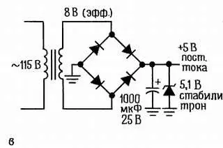 Рис 666 в источник 5 В Рис 666 г расщепленный источник 15 В - фото 612