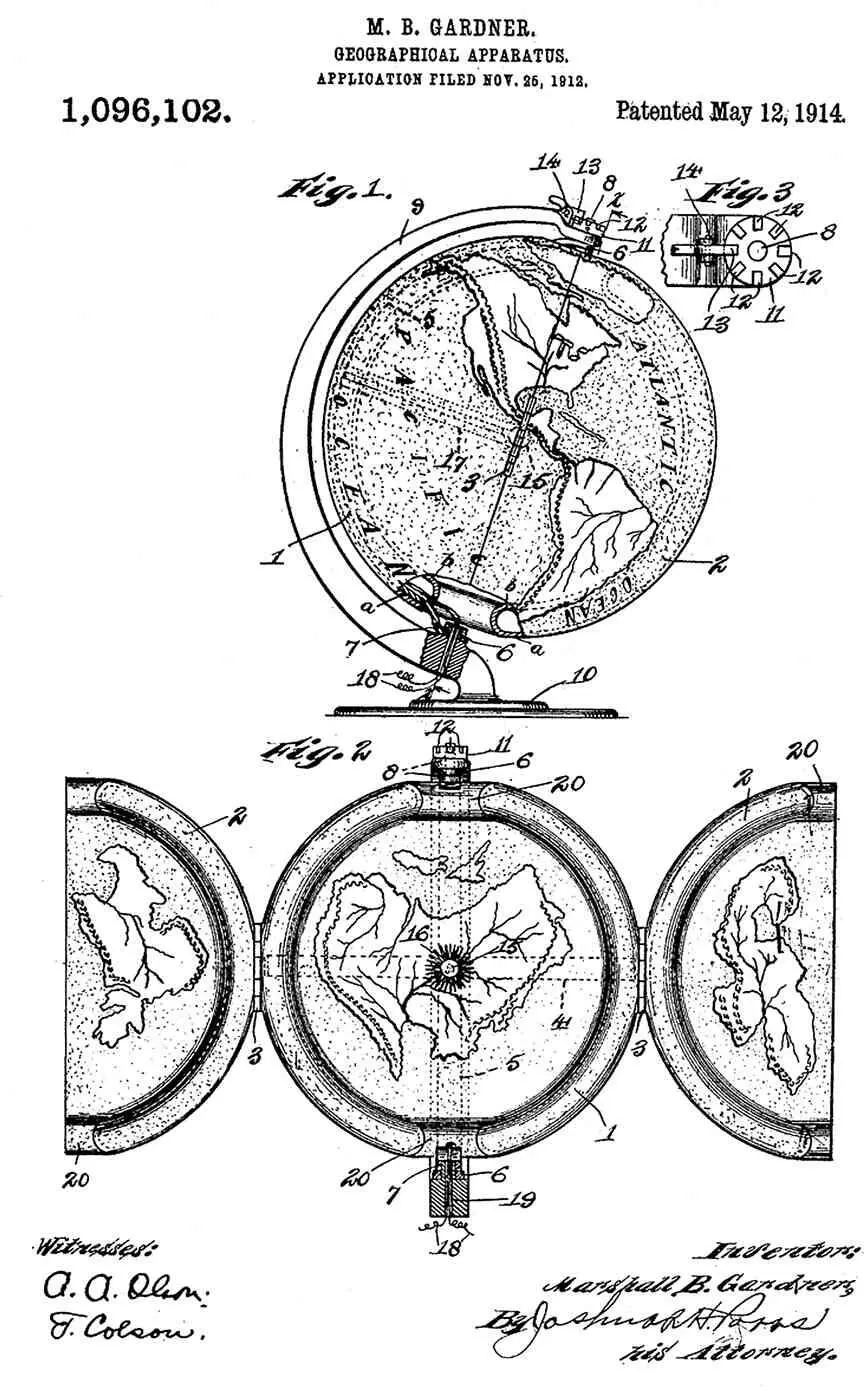 Патент США 1096102 от 12 мая 1914 года Теория Полой Земли автор Маршалл Б - фото 54