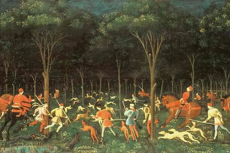 18 Паоло Уччелло Охотники в лесу 14651470 Фрагмент Аристократическая - фото 20