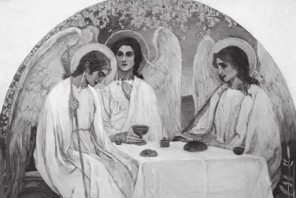 Троица Ветхозаветная Эскиз 1897 Худ Михаил Нестеров Господь пришел создать - фото 24