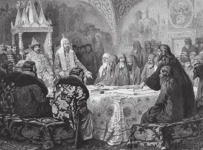 Церковный Собор 1654 года Патриарх Никон представляет новые богослужебные - фото 50