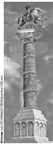 Современная реконструкция колонны Юстициана Великого Миниатюра Пероне Лами - фото 12